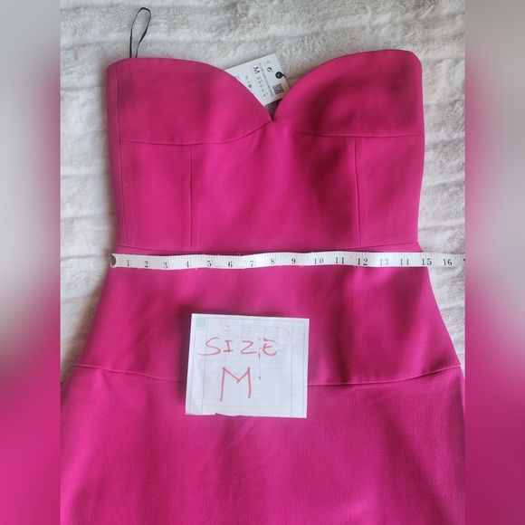 Zara bustier midi dress fuschia/pink Size S & M. BNWT - Picture 7 of 10